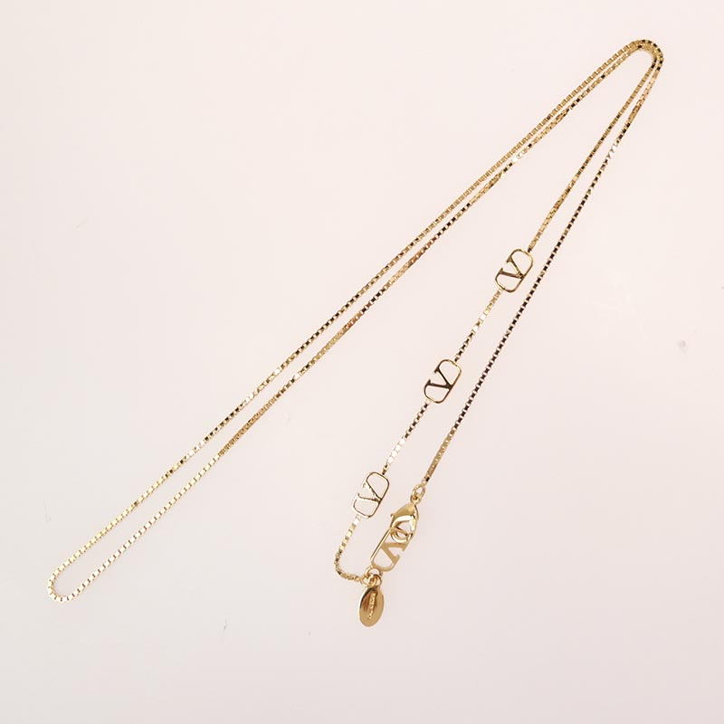 ヴァレンティノ イタリア製 ガラヴァーニ 4連 Vロゴ ゴールド ネックレス 買取実績