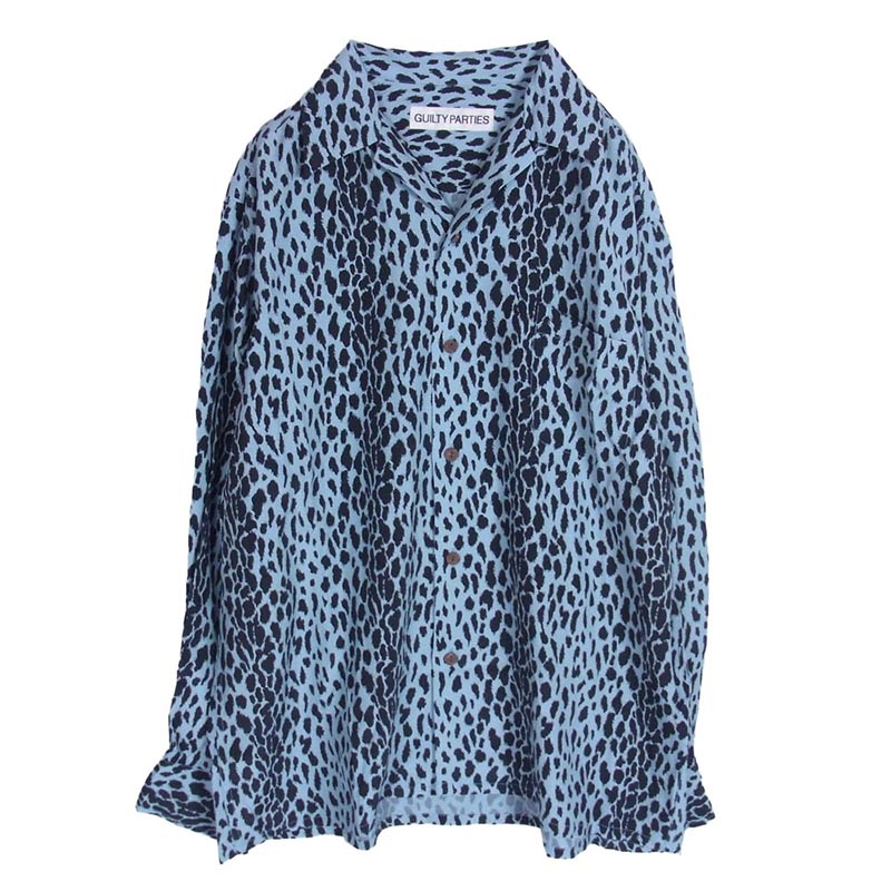 ワコマリア 23AW 23FW-WMS-HI07 HAWAIIAN SHIRT L/S -TYPE 4 レオパード総柄 レーヨン 長袖 ハワイアン アロハ 開襟 オープンカラー シャツ 買取実績 画像