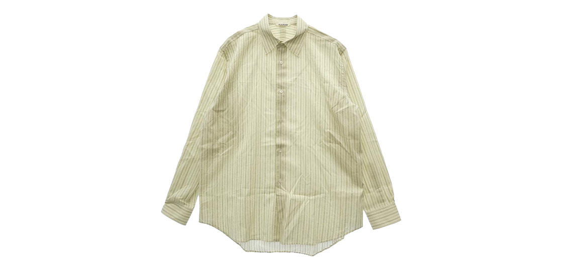 オーラリー 26SS A26SS01CS COTTON SILK STRIPE SHIRT 買取実績