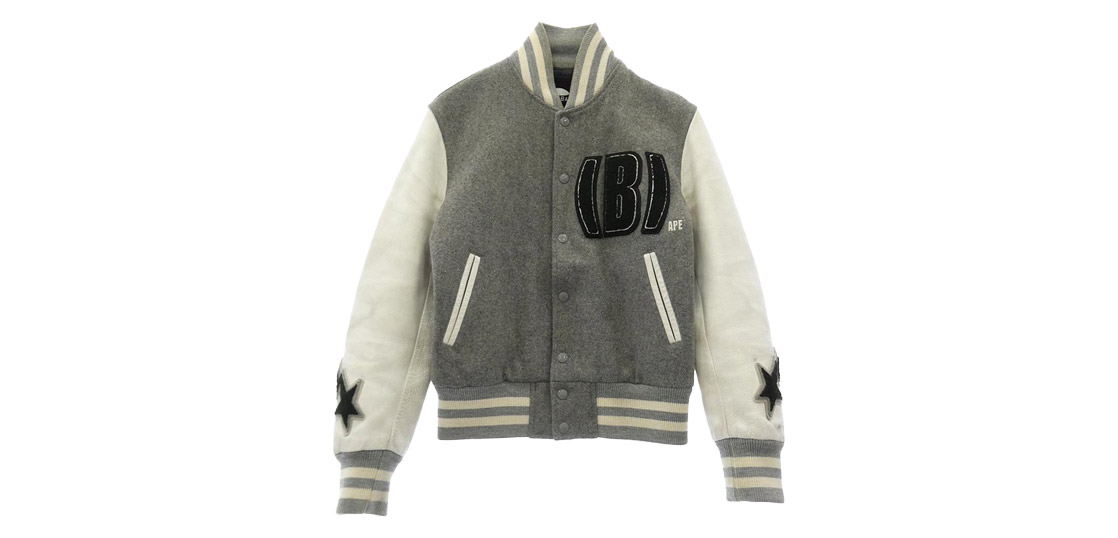 アベイシングエイプ Cowhide Varsity jacket 買取実績