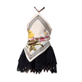 ブルマリン ラッシュドパネル コルセット トップス 画像
