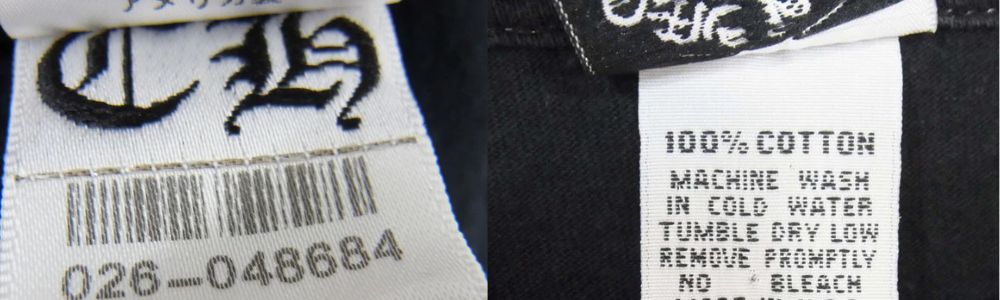 クロムハーツTシャツ｜本物と偽物の見分け方【完全版】 タグ（下げ札・ネームタグ）で見分ける方法 画像