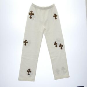 クロムハーツ（原本無） Y Not Multi Leather Cross Patch Sweatpants ワイノット マルチセメタリークロスパッチ エナメル ハラコレザー スウェット パンツ 買取実績 画像