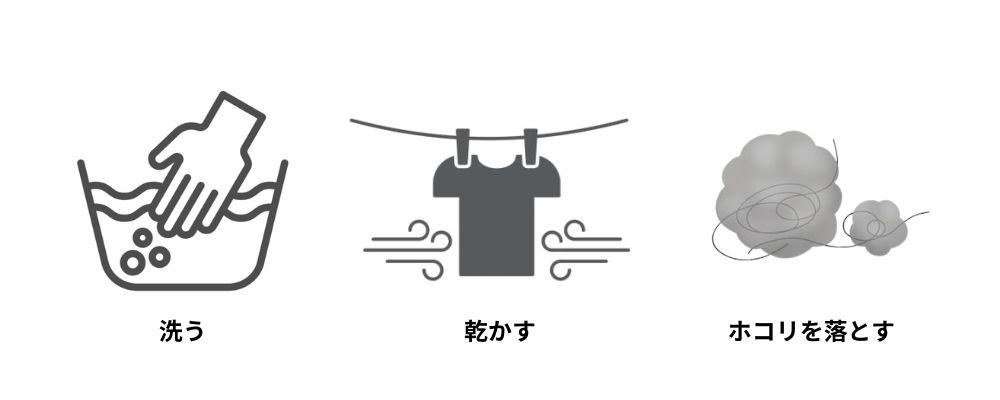 服のカビ対策完全ガイド衣替えで服をしまう前にやること|洗う・乾かす・ホコリを落とす画像