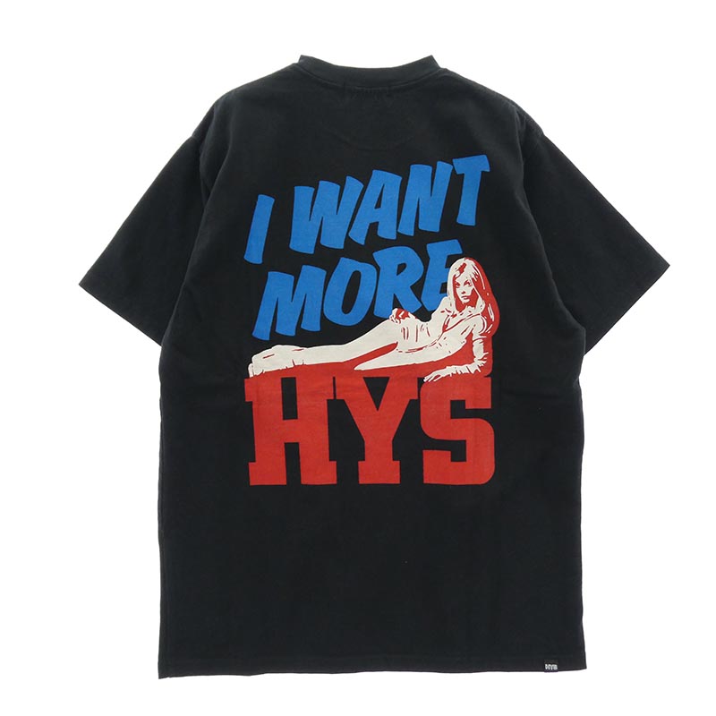 ヒステリックグラマー 26SS 02261CT21 I WANT MORE HYS ポケット付き プリント 半袖 Tシャツ 買取実績 画像