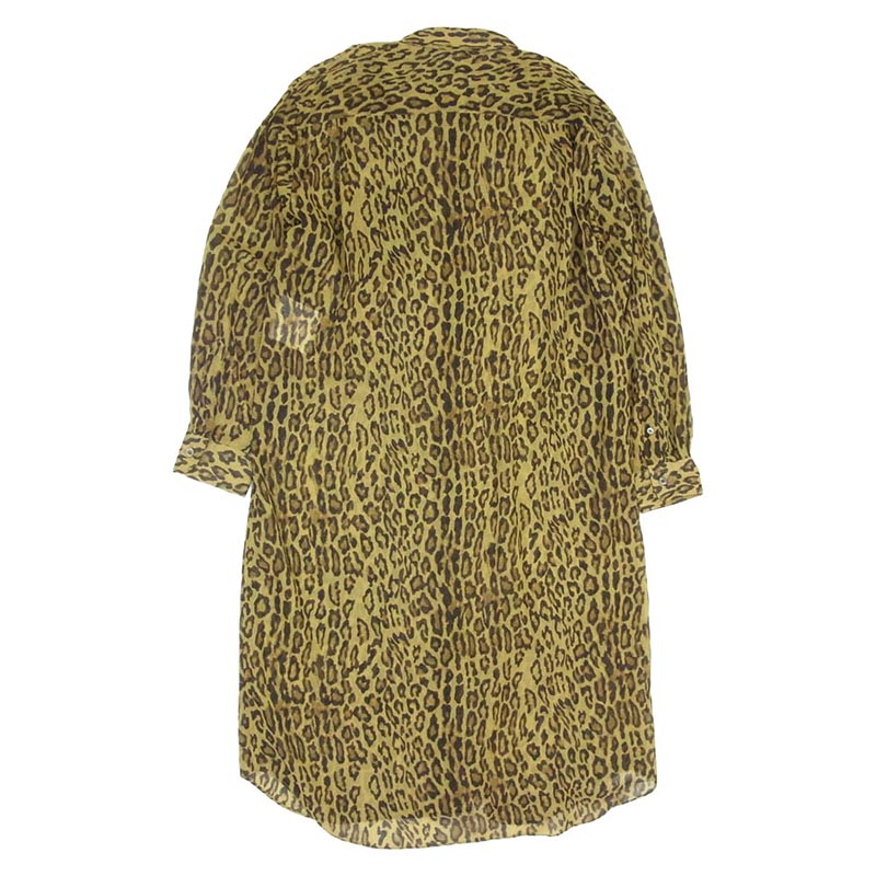 ジュンヤワタナベコムデギャルソン 20AW JF-O014 Shirt Dress レオパード シアー ロング シャツ ワンピース 買取実績 画像