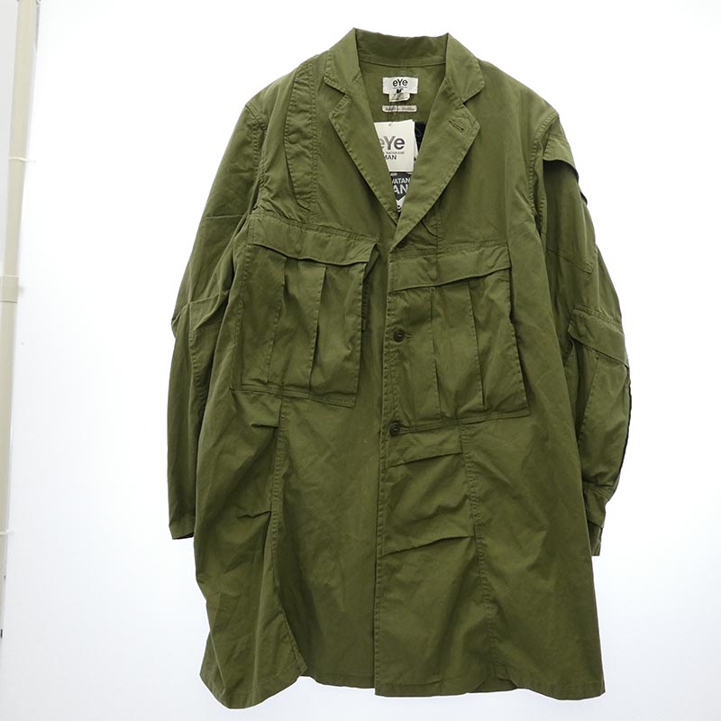 ジュンヤワタナベコムデギャルソンマン 25AW WP-C901 ×Needles ニードルス 綿ナイロンオックス Wネーム COAT ミリタリー コート 買取実績 画像