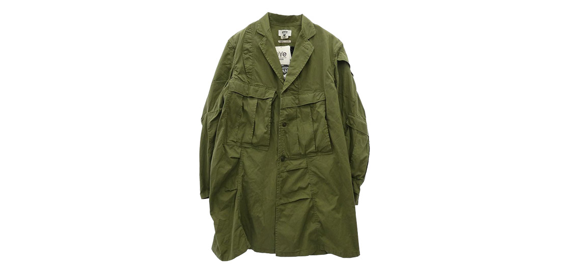 ジュンヤワタナベコムデギャルソンマン 25AW WP-C901 ×Needles ニードルス 綿ナイロンオックス Wネーム COAT ミリタリー コート 買取実績