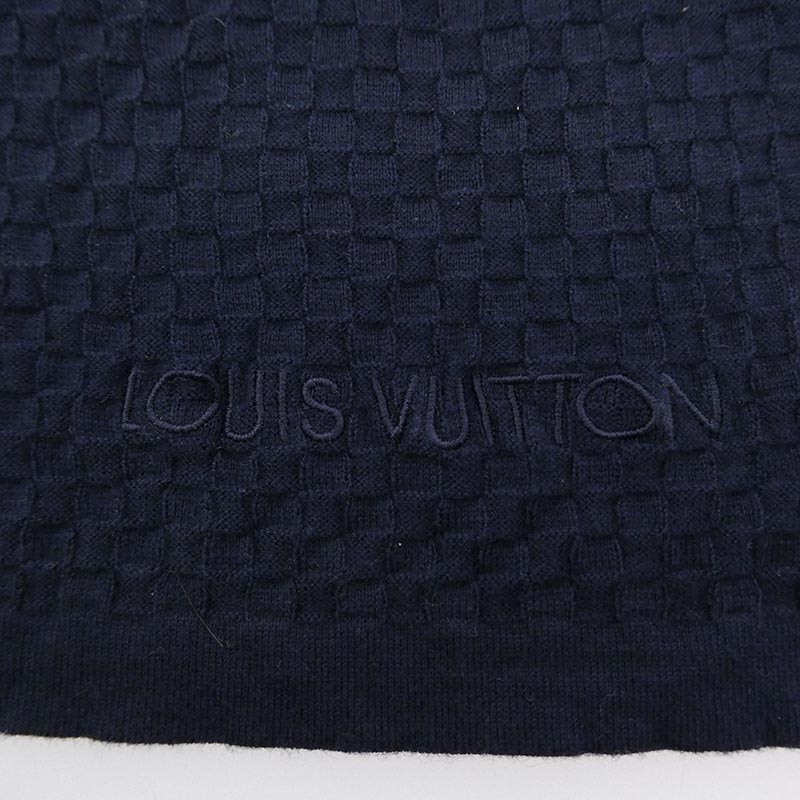 ルイヴィトン M75130 エシャルプ マイクロダミエ カシミア混 コットン ロゴ 刺繍 マフラー ストール 買取実績 画像