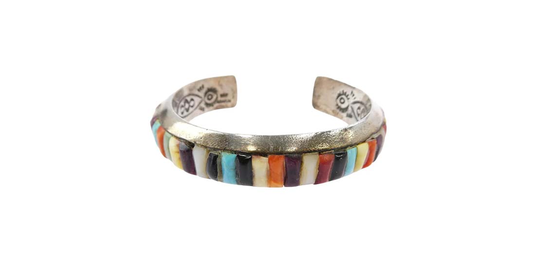 レイアダカイ インディアンジュエリー NAVAJO ナバホ族 multi inlay bangle シルバー系 マルチカラー系 買取実績