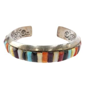 レイアダカイ インディアンジュエリー NAVAJO ナバホ族 multi inlay bangle シルバー系 マルチカラー系 買取実績