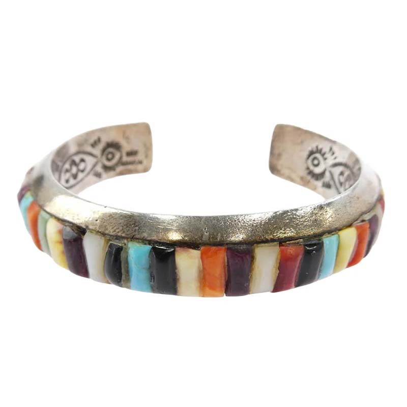 レイアダカイ インディアンジュエリー NAVAJO ナバホ族 multi inlay bangle シルバー系 マルチカラー系 買取実績