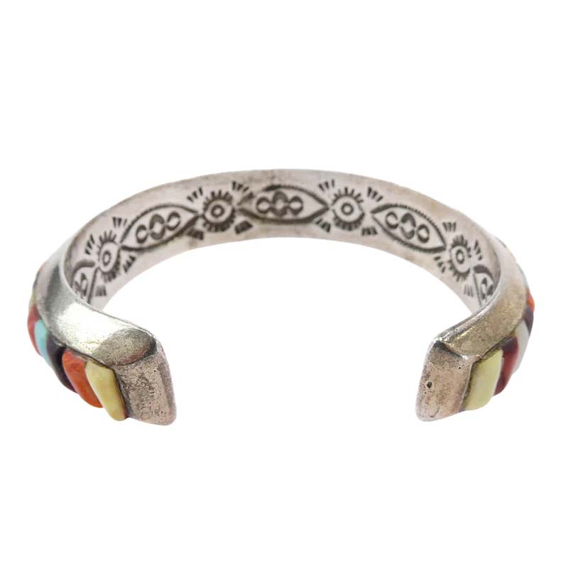 レイアダカイ インディアンジュエリー NAVAJO ナバホ族 multi inlay bangle シルバー系 マルチカラー系 買取実績 画像