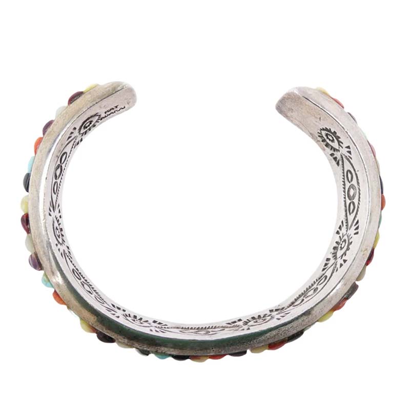 レイアダカイ インディアンジュエリー NAVAJO ナバホ族 multi inlay bangle シルバー系 マルチカラー系 買取実績 画像
