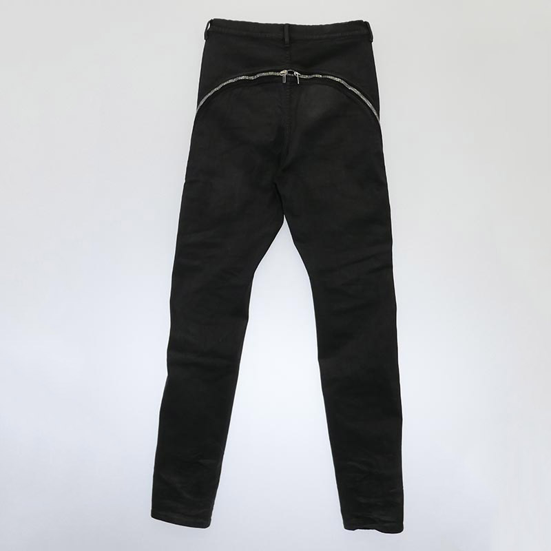 リックオウエンス 25AW DU02E7363-SBW DRKSHDW ダークシャドウ Bolan Banana Jeans バラン バナナ サイドジップ ワックス加工 コーティング ジーンズ デニムパンツ 買取実績 画像