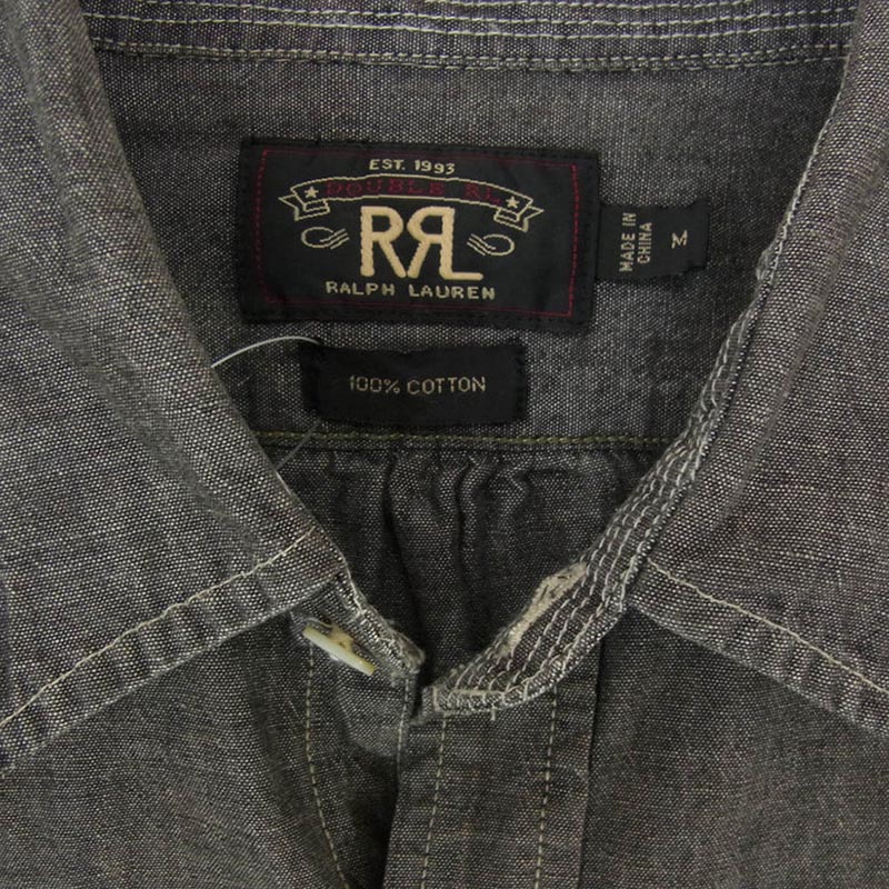 RRL マチ付き シャンブレー ロングスリーブ 長袖 シャツ 買取実績 画像