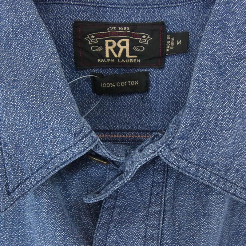 RRL マチ付き チンストラップ シャンブレー ロングスリーブ 長袖 シャツ 買取実績 画像