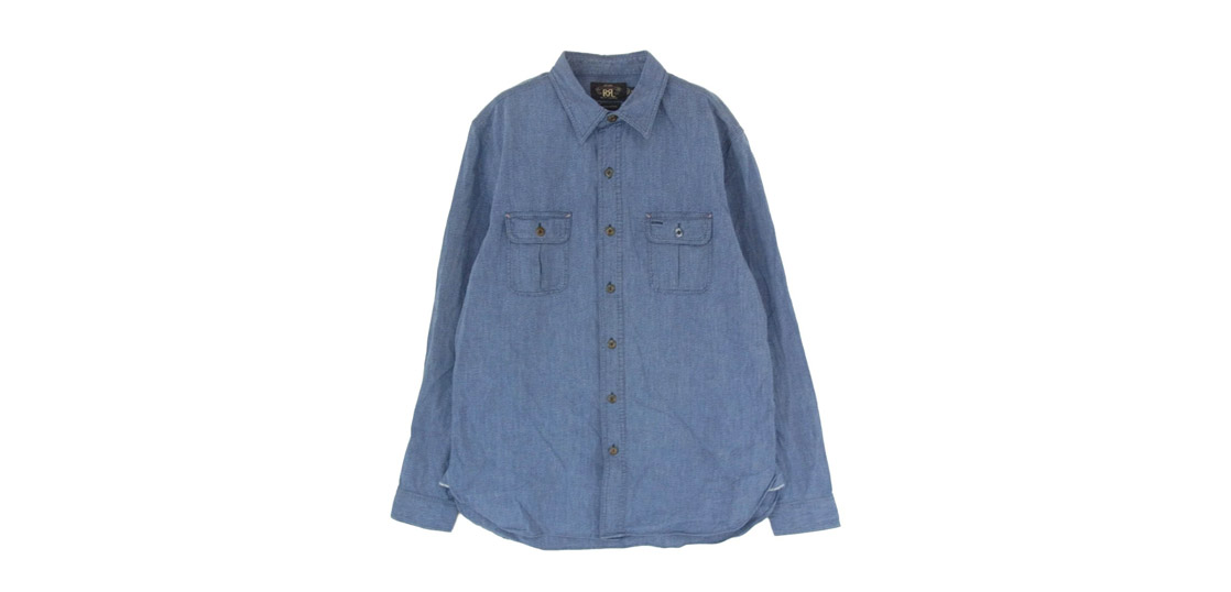 RRL マチ付き チンストラップ シャンブレー ロングスリーブ 長袖 シャツ 買取実績