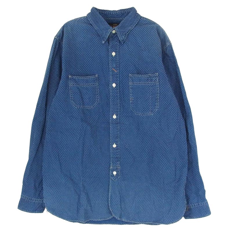 RRL マチ付き チンストラップ ピンドット柄 長袖 シャツ 買取実績