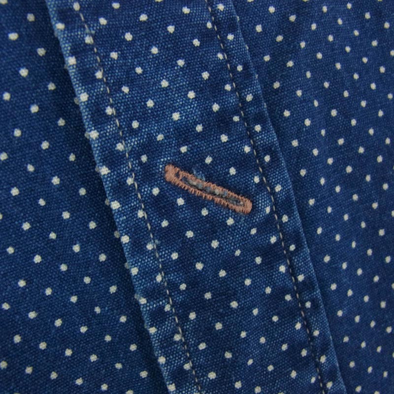 RRL マチ付き チンストラップ ピンドット柄 長袖 シャツ 買取実績 画像