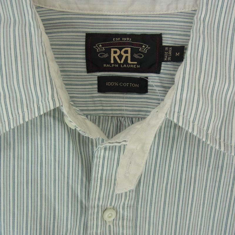 RRL マチ付き チンストラップ ストライプ 長袖 シャツ 買取実績 画像