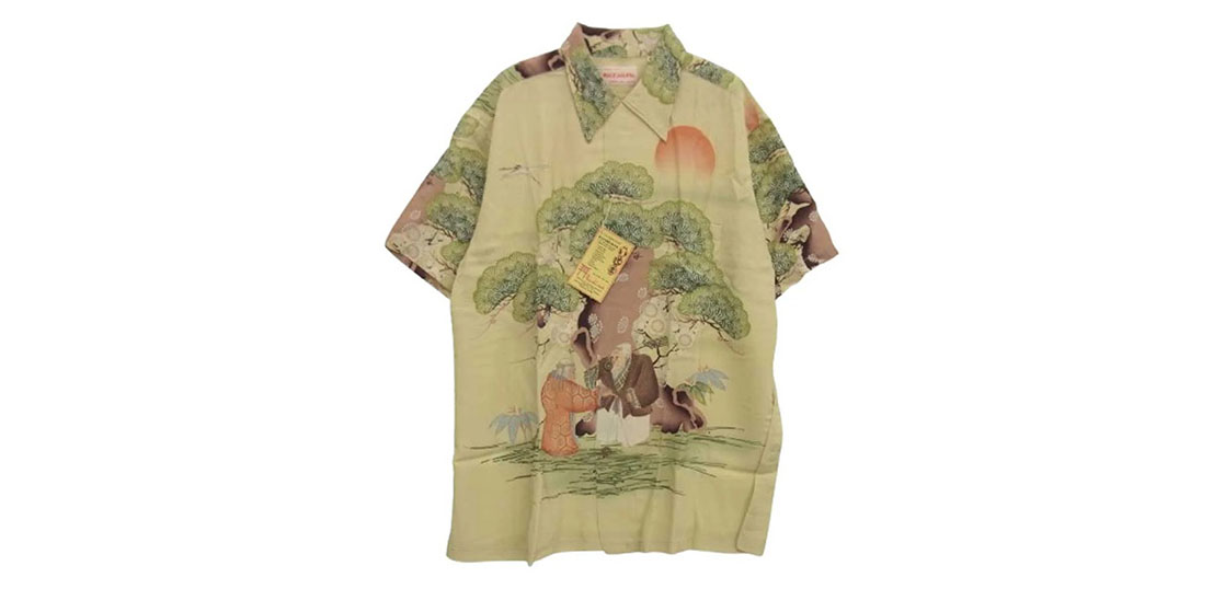 サンサーフ SS39231 SP スペシャル FLOWER BLOOMING FOLKTALE K・イソシマ商店実名復刻 ハレ アロハ 高砂 ハワイアン シャツ ペールイエロー系 買取実績