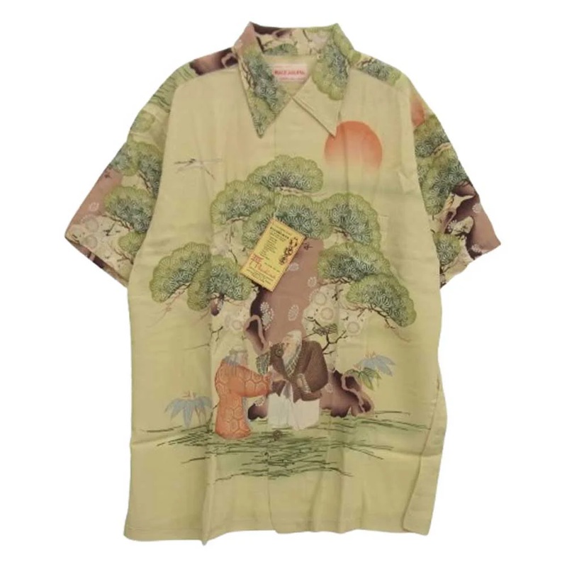 サンサーフ SS39231 SP スペシャル FLOWER BLOOMING FOLKTALE K・イソシマ商店実名復刻 ハレ アロハ 高砂 ハワイアン シャツ ペールイエロー系 買取実績