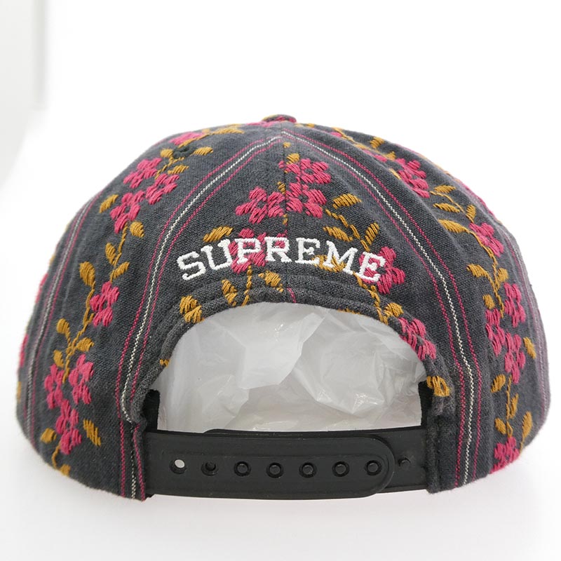 シュプリーム 19AW Flower Jacquard 5-Panel フラワー ジャガード 5パネル キャップ 帽子 買取実績 画像