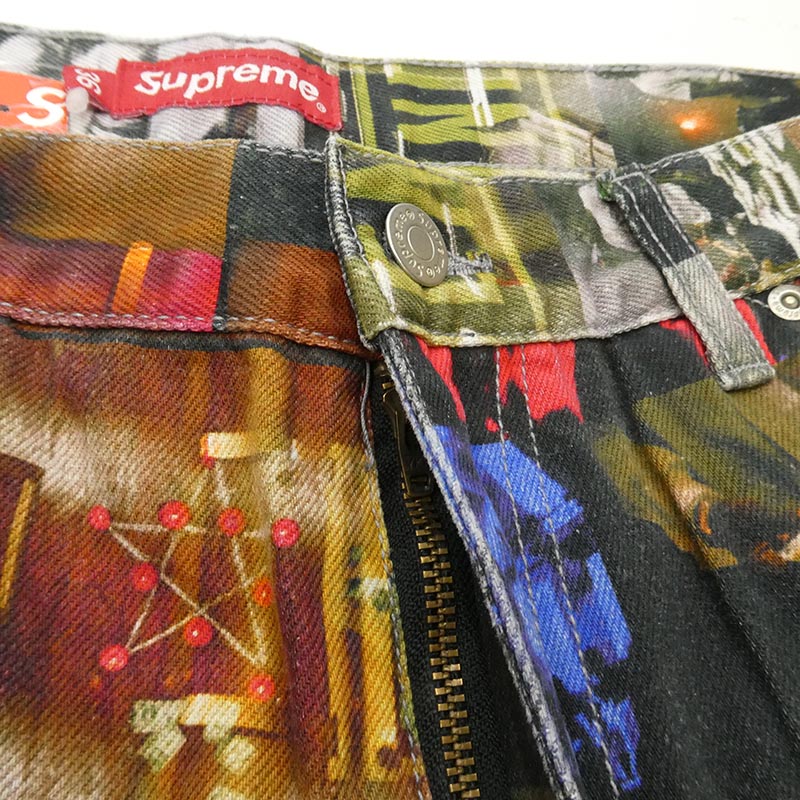 シュプリーム 21AW Nas and DMX Collage Double Knee Denim Painter Pant Nas アンド DMX コラージュ ダブル ニー デニム ペインター パンツ 買取実績 画像