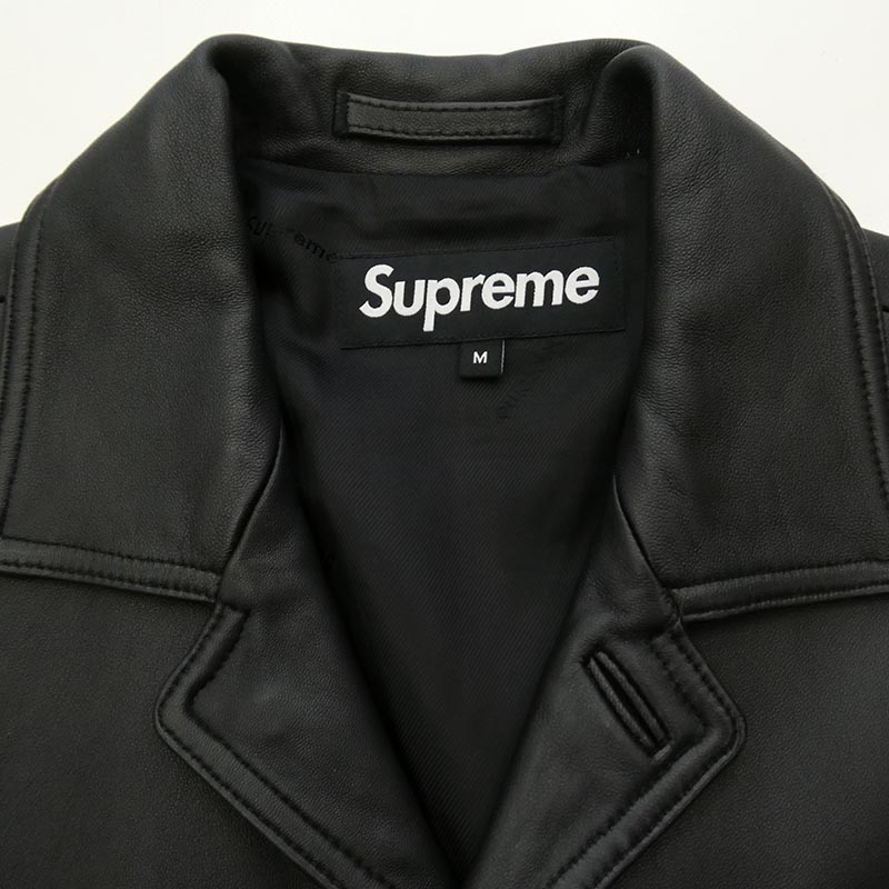 シュプリーム 21SS Braided Leather Overcoat ブレイデッド レザー オーバーコート 買取実績 画像