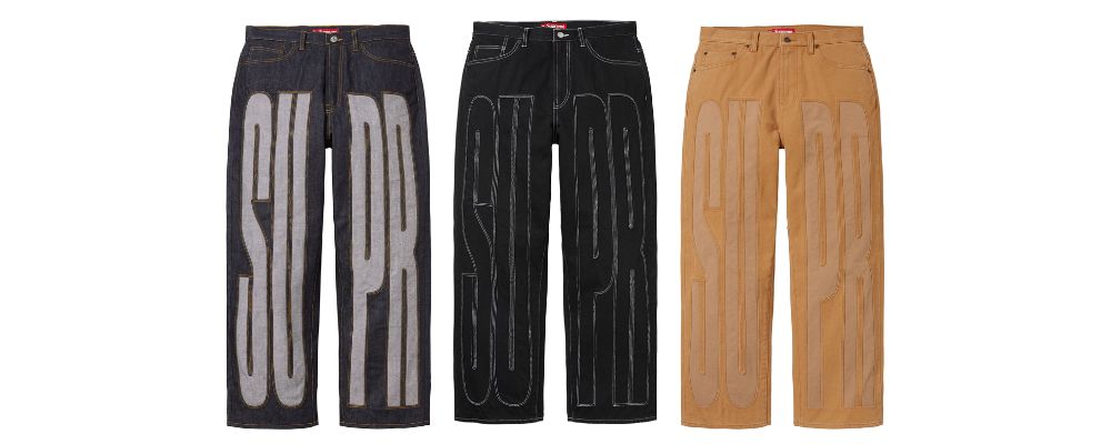 Supreme 2026SS Week10発売予定アイテムまとめ｜ブランド古着買取専門店LIFEInset Spellout Baggy Jean 48,400円画像