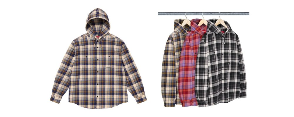Supreme 2026SS Week10発売予定アイテムまとめ｜ブランド古着買取専門店LIFEHooded Flannel Shirt 27,500円画像