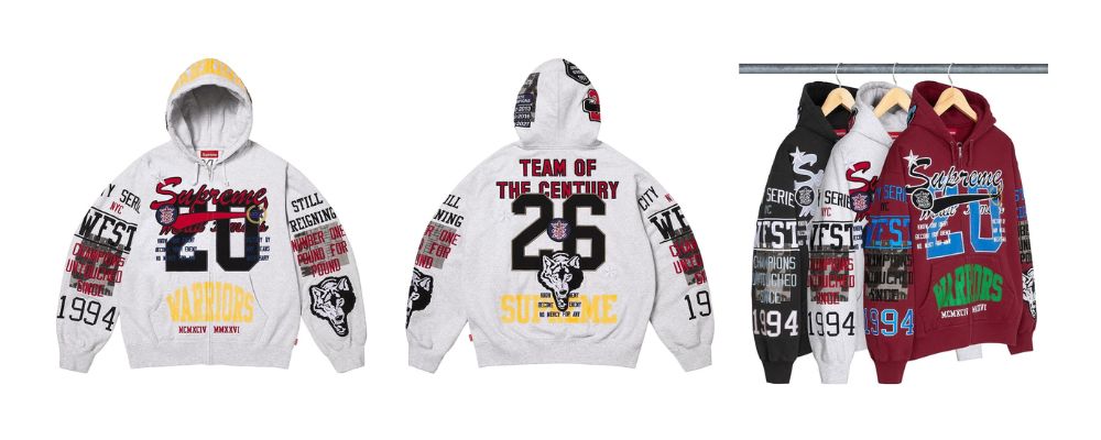 Supreme 2026SS Week11発売予定アイテムまとめ｜ブランド古着買取専門店LIFEWarriors Appliqué Zip Up Hooded Sweatshirt 37,400円画像