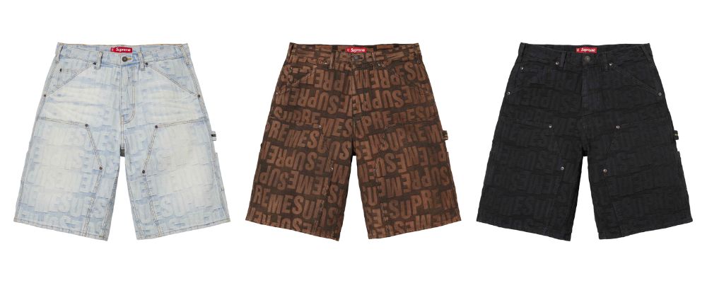 Supreme 2026SS Week12発売予定アイテムまとめ｜ブランド古着買取専門店LIFERepeat Jacquard Double Knee Denim Short 30,800円画像