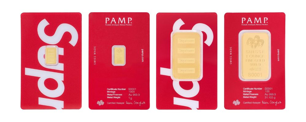 Week12発売予定アイテムまとめ｜ブランド古着買取専門店LIFESupreme®/PAMP Suisse 1 g Gold Bar 49,500円 / Supreme®/PAMP Suisse 1 oz. Gold Bar 1,188,000円画像