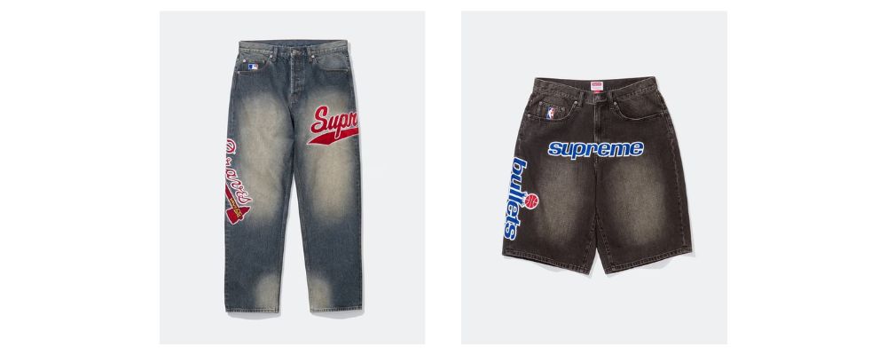 Supreme 2026SS Week13発売予定アイテムまとめ｜ブランド古着買取専門店LIFESupreme®/Mitchell & Ness® Atlanta Braves™ Loose Fit Jean※国内未発売 / Supreme®/Mitchell & Ness® Washington Bullets Baggy Denim Short 35,200円画像