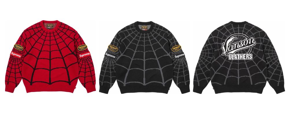 Supreme 2026SS Week14発売予定アイテムまとめ｜ブランド古着買取専門店LIFESupreme®/Vanson Leathers® Spider-Man Sweater画像