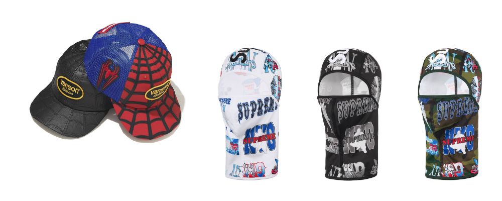 Supreme 2026SS Week14発売予定アイテムまとめ｜ブランド古着買取専門店LIFESupreme®/Vanson Leathers® Spider-Man Mesh Back 6-Panel 18,700円 / Flash Lightweight Balaclava 6,600円