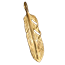 ビンゴブラザーズ 18K Feather Pendant（Small）Right Split 18Kフェザーペンダント（小）右割れ