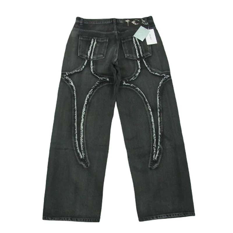 サグクラブ 23AW TC23PT0702 国内正規品 Tribal Denim Pants グレー系 BLACK 買取実績 画像