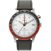 タイメックス ウォーターベリー トラディショナル GMT シルバー TW2U99100 画像
