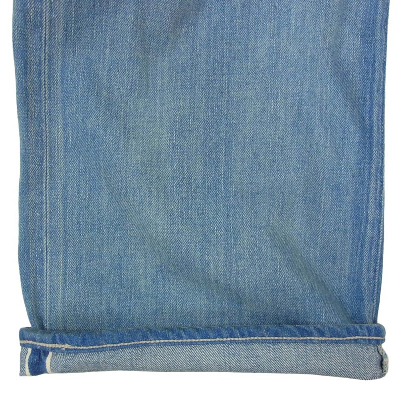 オーラリー 25SS A25SP02DE SELVEDGE FADED LIGHT DENIM PANTS A ヴィンテージ加工 フェード セルビッジ デニム パンツ ジーンズ 買取実績 画像