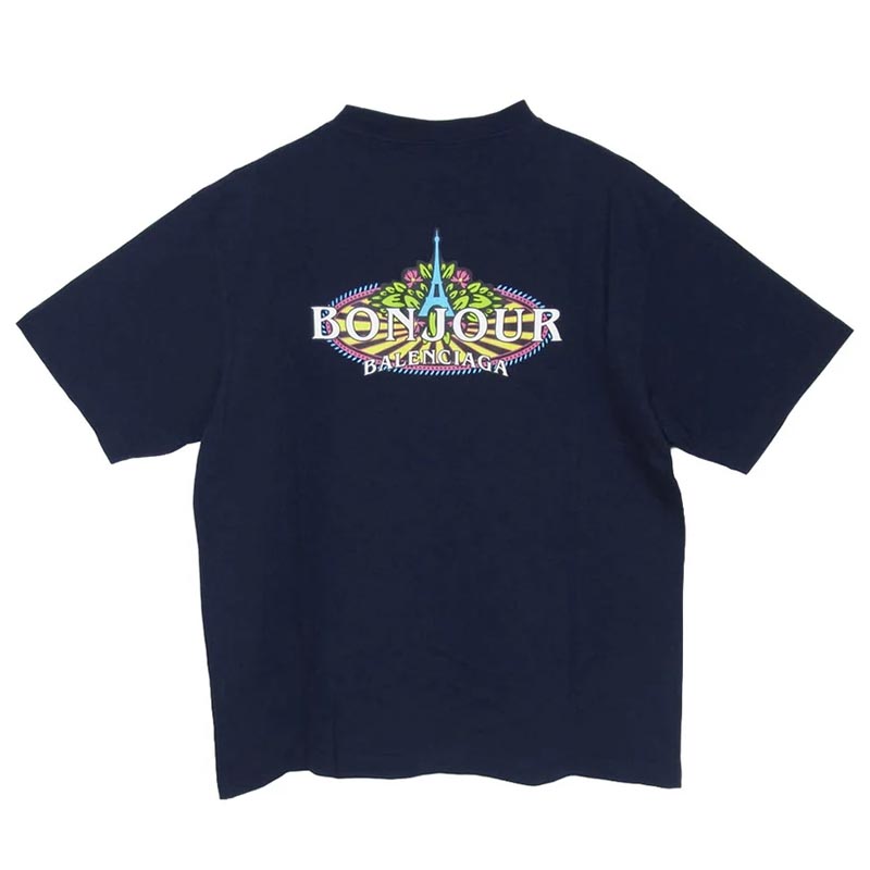 バレンシアガ 20SS 594579 THV60 BONJOUR ボンジュール プリント 半袖 Tシャツ 買取実績 画像