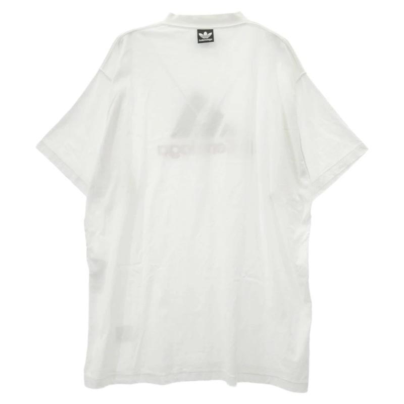 バレンシアガ 23SS 731769 TNVA6 ADIDAS アディダス ロゴ刺繍 オーバーサイズ クルーネック 半袖 Tシャツ 買取実績 画像