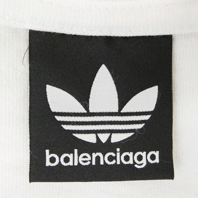 バレンシアガ 23SS 731769 TNVA6 ADIDAS アディダス ロゴ刺繍 オーバーサイズ クルーネック 半袖 Tシャツ 買取実績 画像