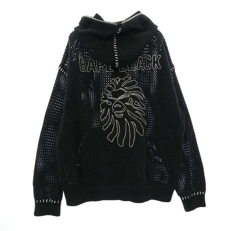 アベイシングエイプ 001KNL701301M CROCHET ZIPPED HOODIE クロシェ ジップアップ フーディー パーカー 買取実績 画像