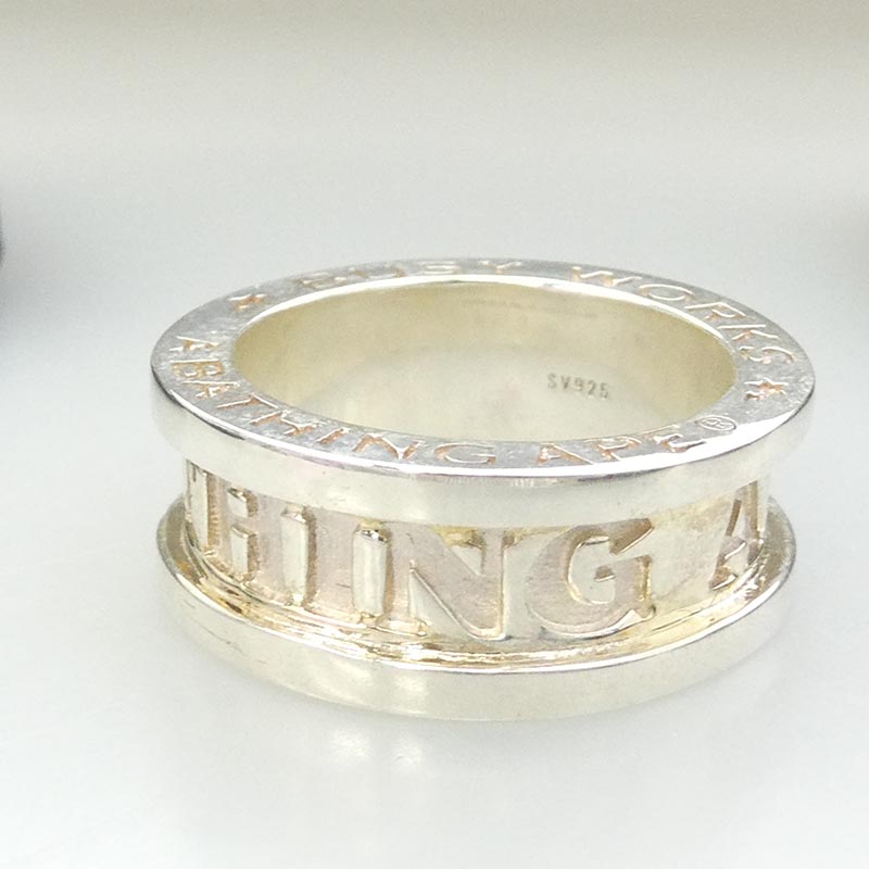 アベイシングエイプ 24SS 1K30182002 BAPE LOGO RING ロゴデザイン SILVER 925 リング 買取実績 画像