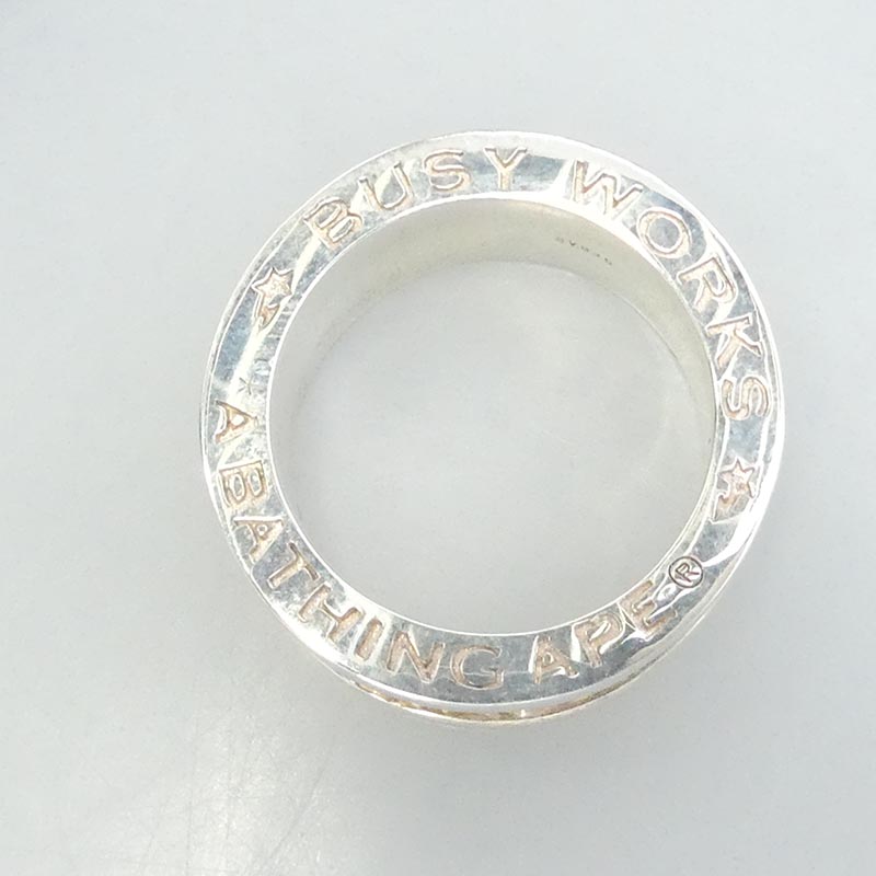 アベイシングエイプ 24SS 1K30182002 BAPE LOGO RING ロゴデザイン SILVER 925 リング 買取実績 画像