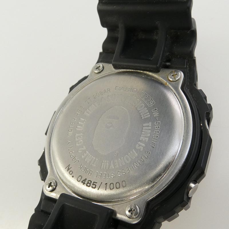 アベイシングエイプ DW-5600VT × CASIO G-SHOCK カシオ ジーショック 1000本限定 デジタル カモ柄 迷彩 腕時計 買取実績 画像