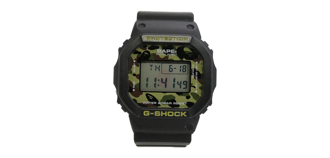アベイシングエイプ DW-5600VT × CASIO G-SHOCK カシオ ジーショック 1000本限定 買取実績